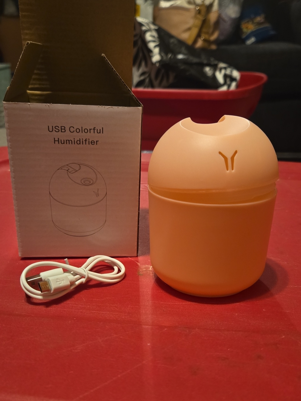 USB Colorful Humidifier - Pink Portable Aroma Diffuser 741